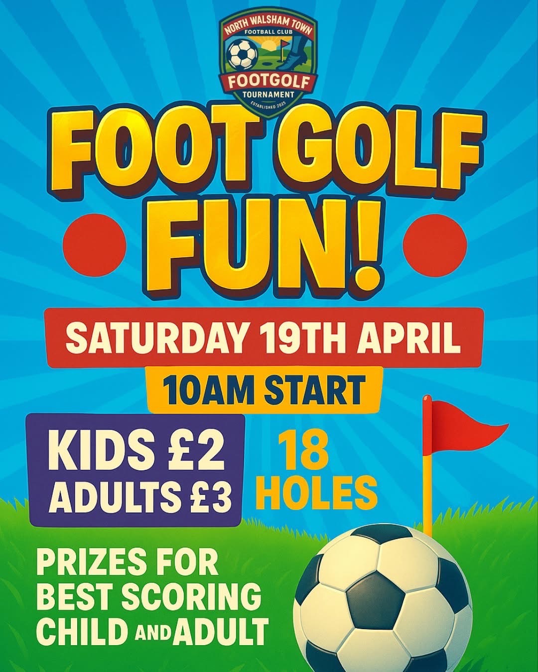 Foot Golf Saturday 19th&nbsp;April